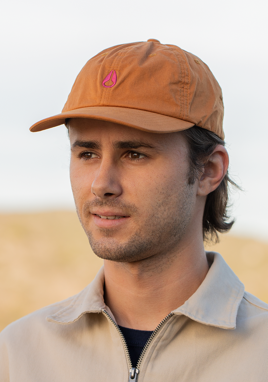 Gorra de agente con correa trasera - Marrón/Orquídea