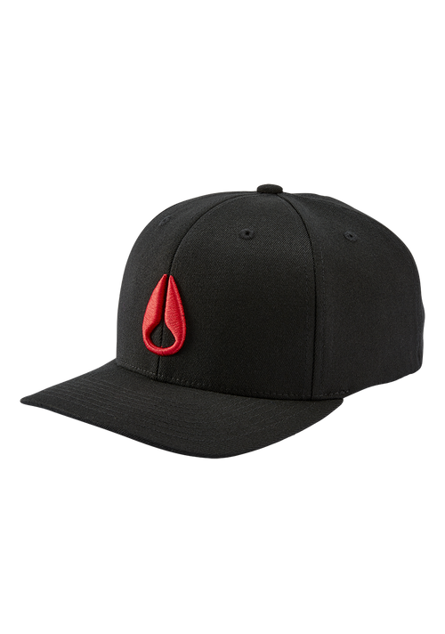 Gorra con cierre ajustable Deep Down - Negro/rojo