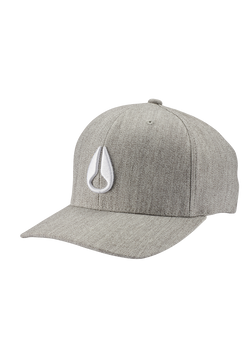 Gorra con cierre ajustable Deep Down - Gris terciopelo/blanco