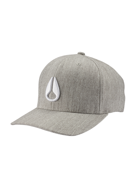 Gorra con cierre ajustable Deep Down - Gris terciopelo/blanco