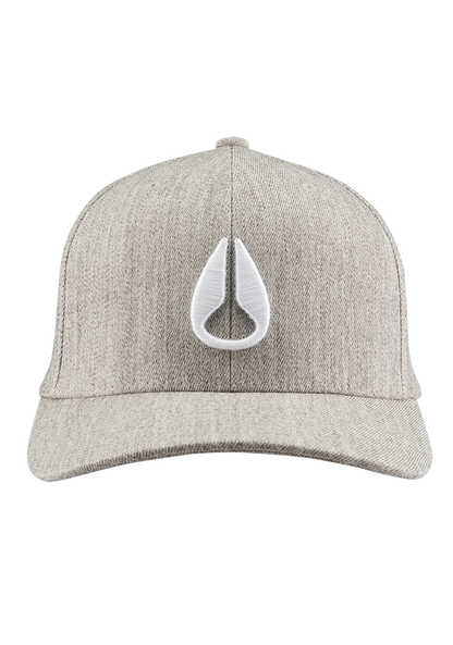 Gorra con cierre ajustable Deep Down - Gris terciopelo/blanco View 3