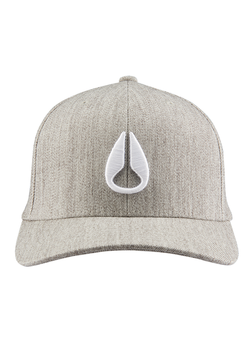 Gorra con cierre ajustable Deep Down - Gris terciopelo/blanco