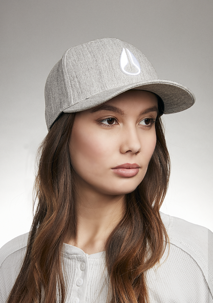 Gorra con cierre ajustable Deep Down - Gris terciopelo/blanco View 7