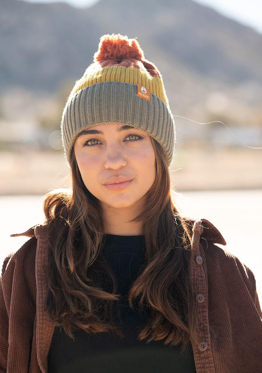 Gorro con pompón Schrader - Naranja vintage multi