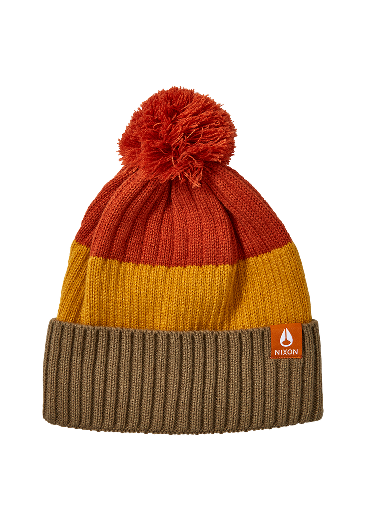 Gorro con pompón Schrader - Naranja vintage multi
