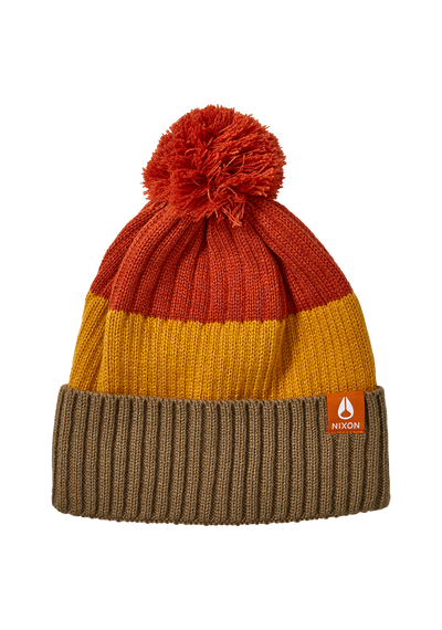 Gorro con pompón Schrader - Naranja vintage multi