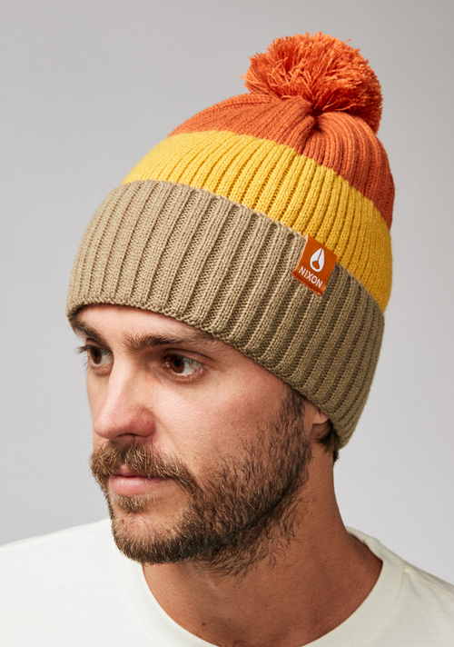 Schrader Pom Beanie - Vintage Orange Multi