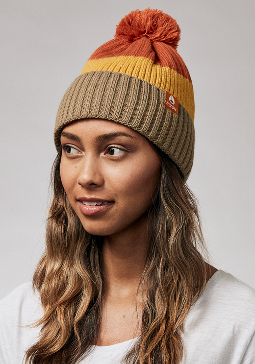 Schrader Pom Beanie - Vintage Orange Multi