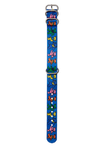 Correa NATO reciclada de 20 mm de Grateful Dead - Azul / Osos bailarines View 1
