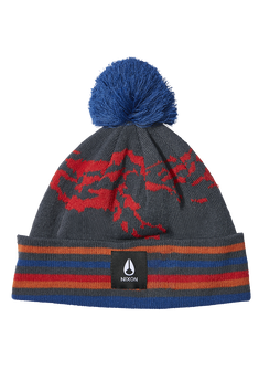 Ridge Pom Beanie - Azul marino/multi