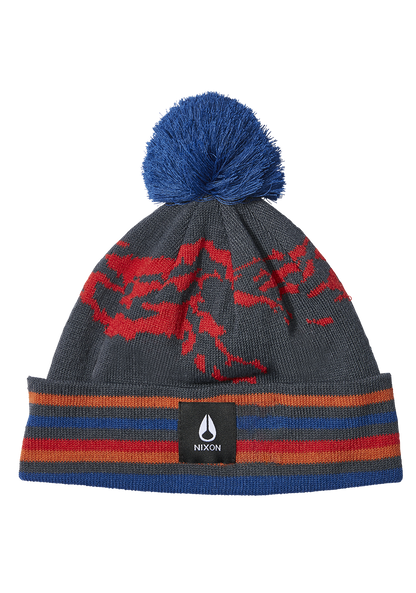 Ridge Pom Beanie - Azul marino/multi View 1