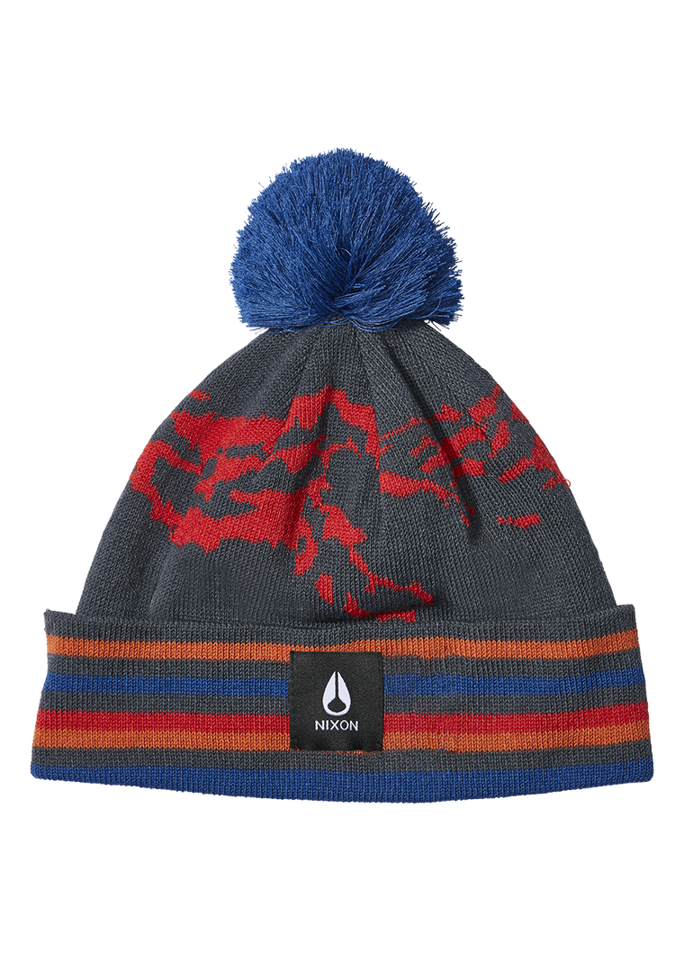 Ridge Pom Beanie - Azul marino/multi