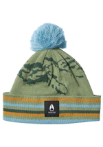Gorro con pompón Ridge - Jade/Multicolor