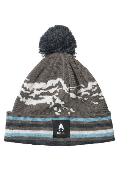 Gorro con pompón Ridge - Gris/Multicolor