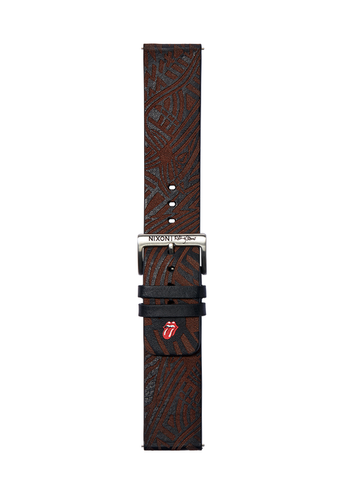 Rolling Stones 23mm Leather Band - Negro