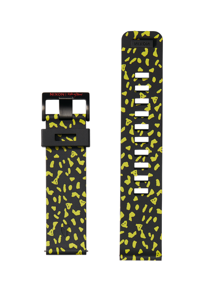 Rolling Stones 23mm FKM Rubber Band - Negro / Amarillo