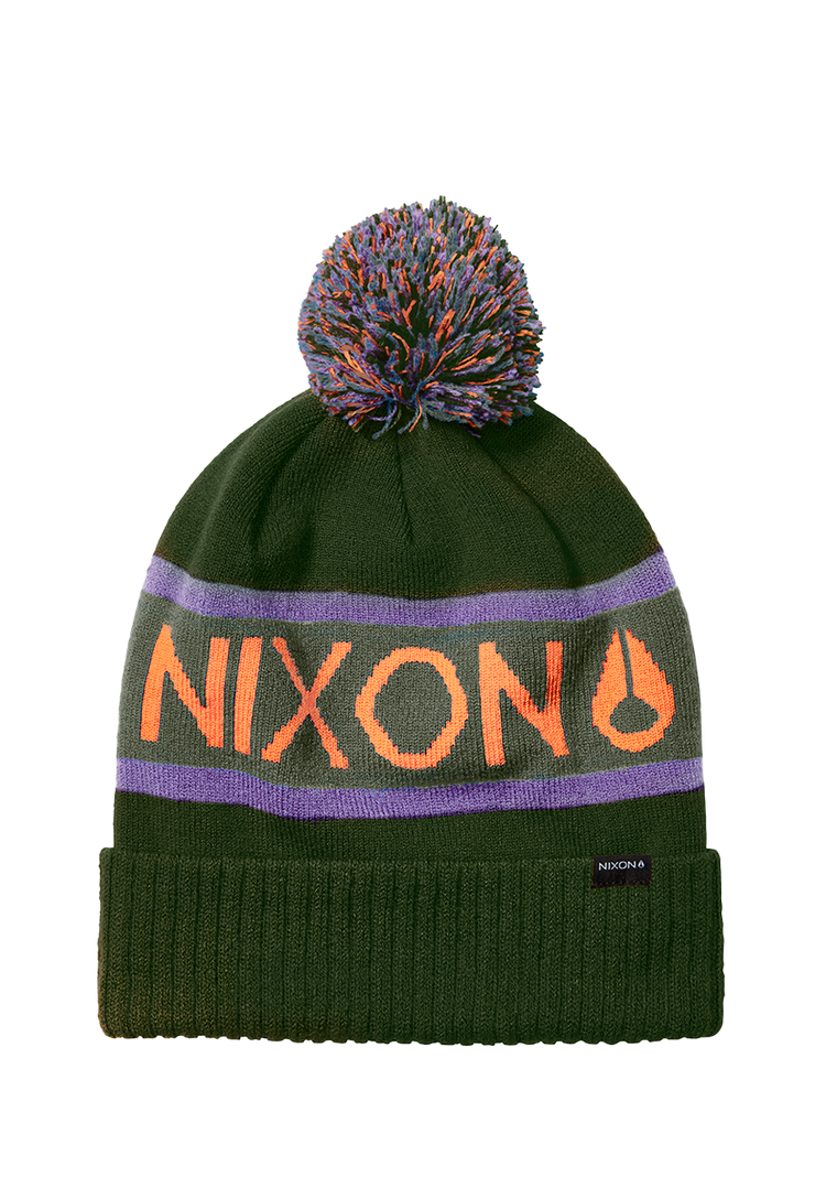 Gorro Teamster II - Verde oliva oscuro/naranja