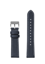 20mm Stitched Leather Band - Azul marino