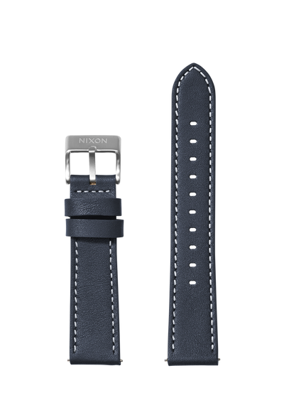 23mm Stitched Leather Band - Azul marino