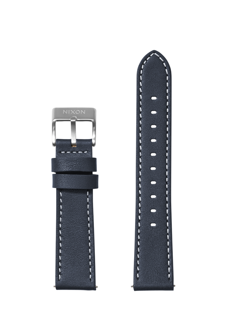 23mm Stitched Leather Band - Azul marino