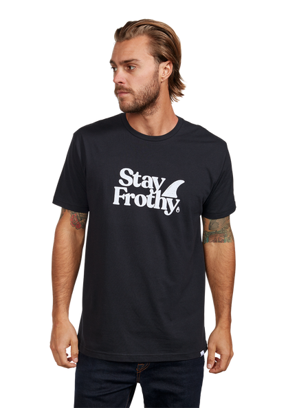 Stay Frothy Repreve® T-Shirt - Negro/blanco View 3