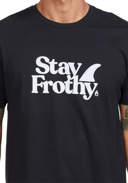 Stay Frothy Repreve® T-Shirt - Negro/blanco View 6