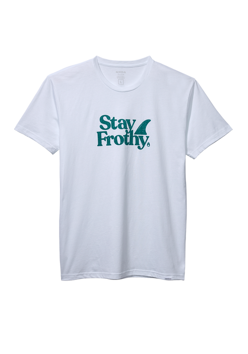 Stay Frothy Repreve® T-Shirt - White / Sage