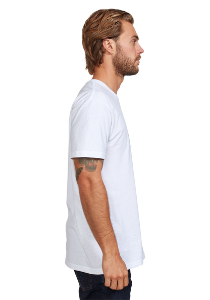 Stay Frothy Repreve® T-Shirt - White / Sage View 4