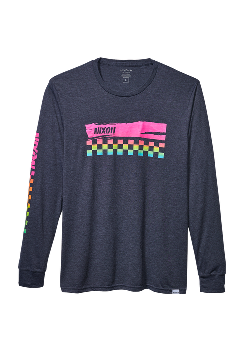 Circuit Long Sleeve Repreve® T-Shirt - Azul marino/multi