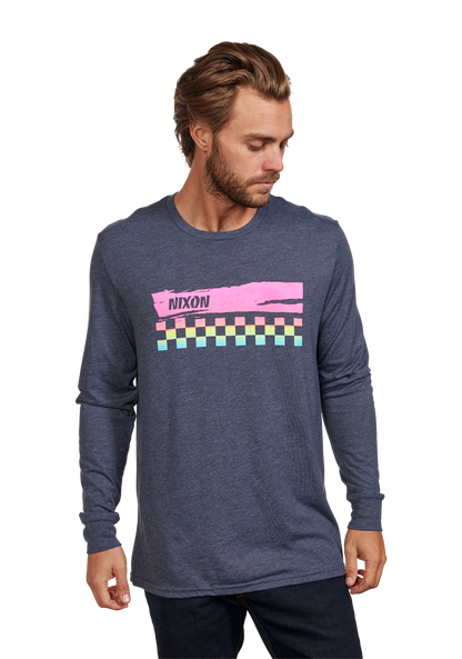 Circuit Long Sleeve Repreve® T-Shirt - Azul marino/multi View 3