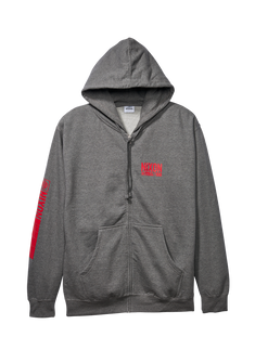 Sudadera Track Zip - Gris oscuro / Rojo