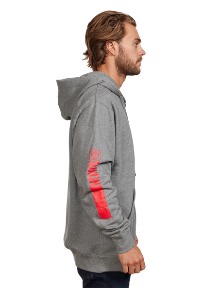 Sudadera Track Zip - Gris oscuro / Rojo View 4