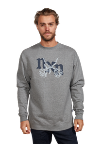 Sudadera Rosas Crew - Gris oscuro / Gris View 3